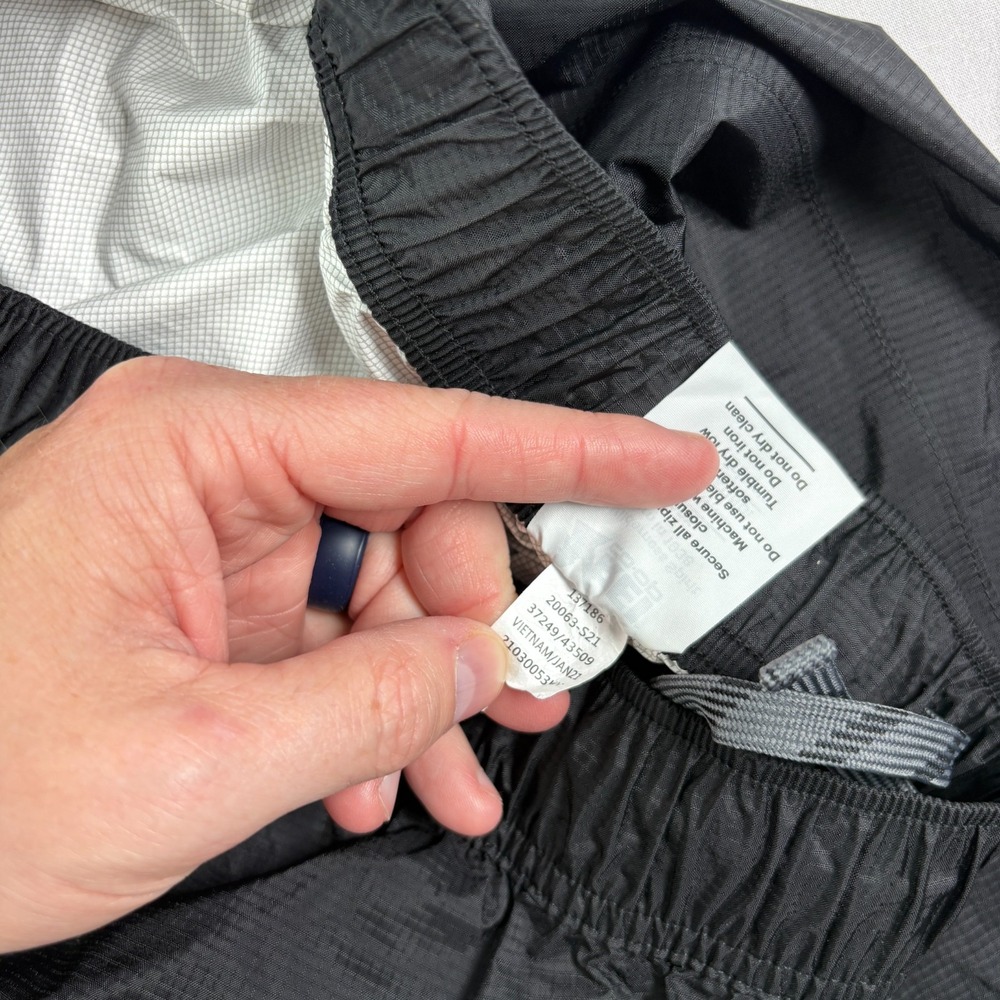 REI Rain Pants Mens Small Black Ranier Water Resistant Stretch Ripstop Outdoor - Picture 7 of 13